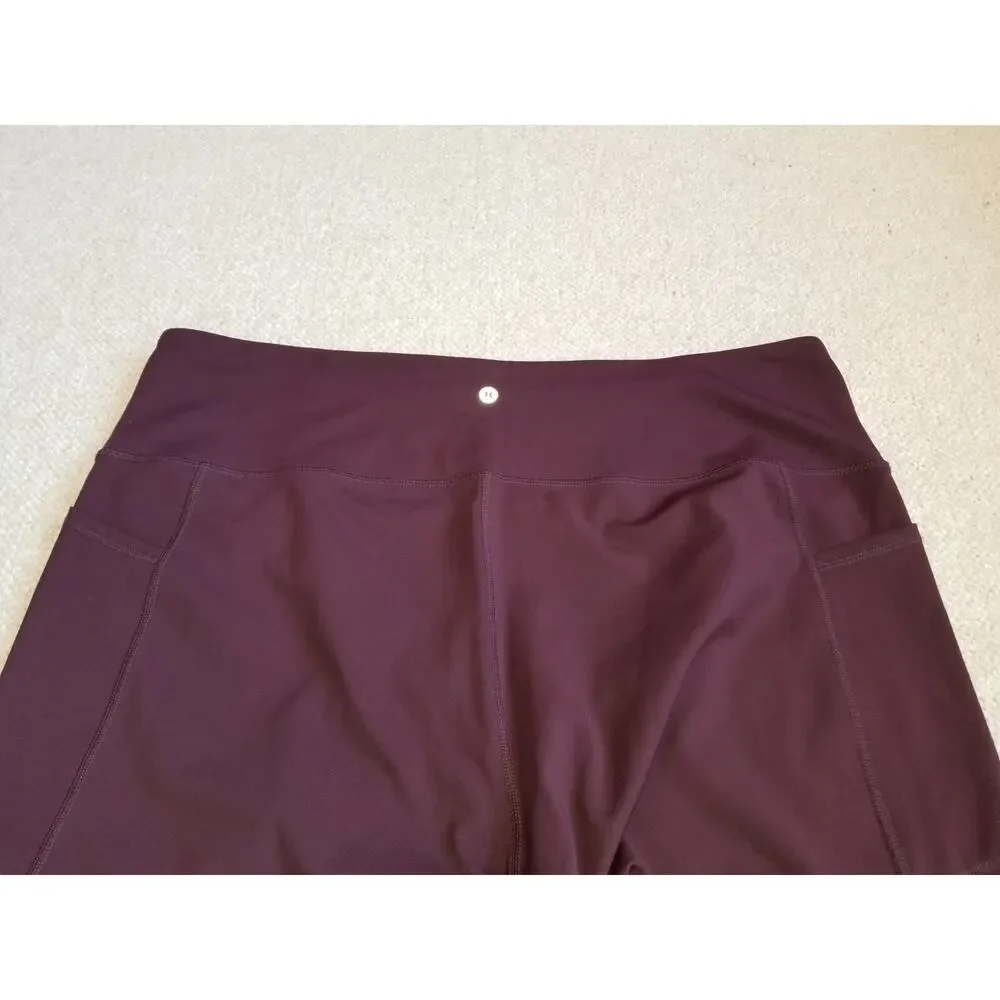 Womens Pants-RBX-burgundy stretch elastic waist pull on performance legging-3X